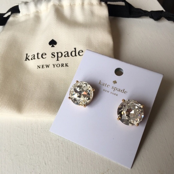 HP 8/1💟 Kate Spade Large Crystal Stud Earrings - Picture 3 of 8